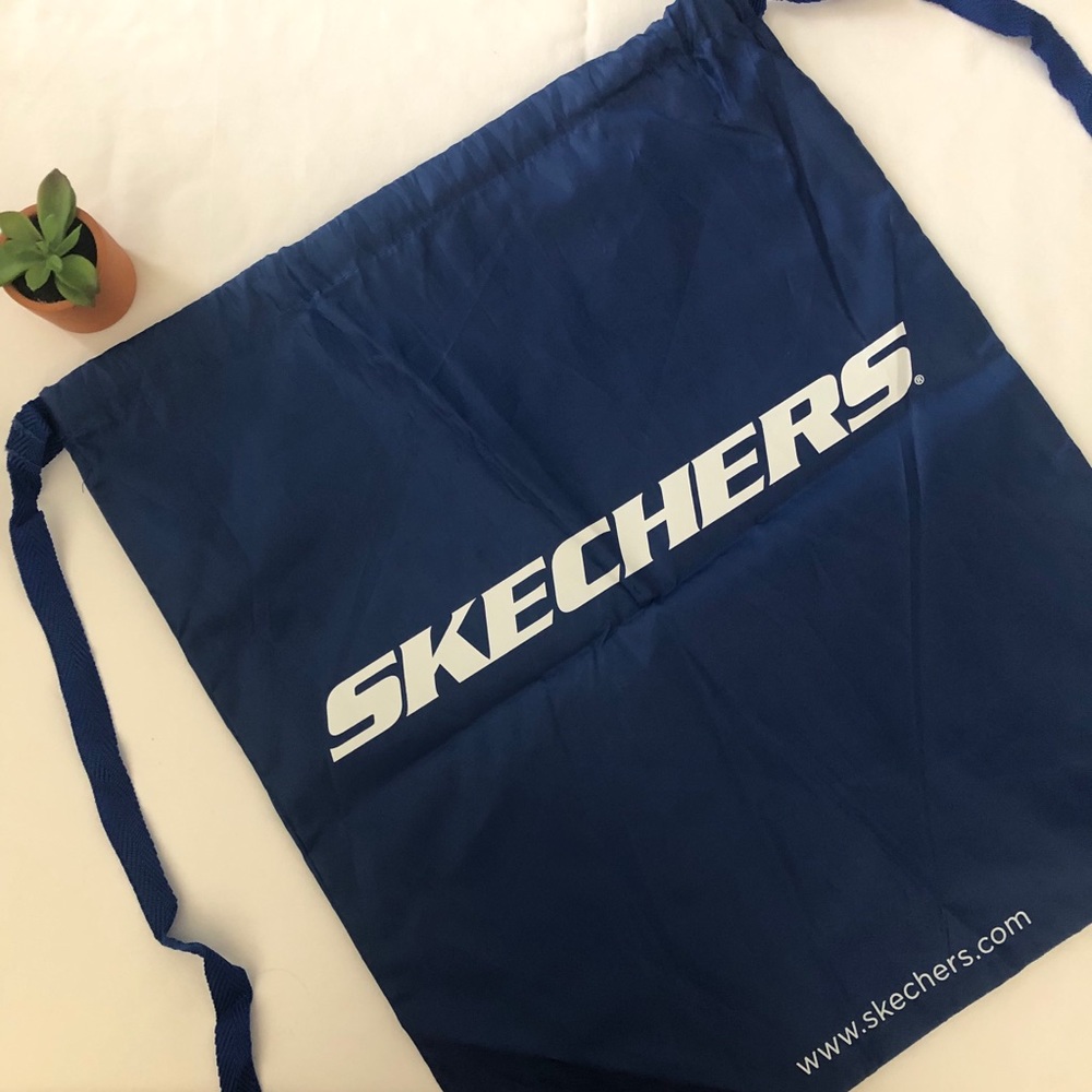 Blue Skechers backpack drawstring bag